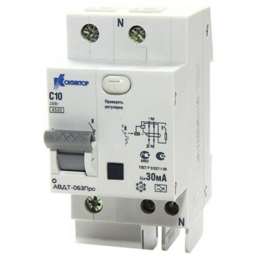 Выключатель автоматический дифференциальный АВДТ 1п+N 32А 30mA | код 7000674 | Контактор